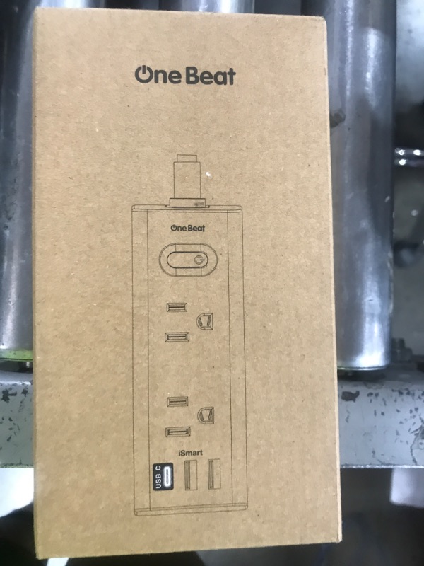 Photo 1 of Power Strip Surge Protector - One Beat 6 Widely Outlets with 3 USB Ports (1 USB C), 5 Ft Extension Cord Flat Plug, Wall Mount Outlet Extender Small Power Strip for Travel Home Office College Dorm Room
