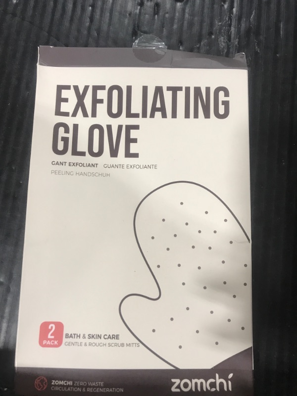 Photo 1 of ZOMCHI 2 Pack Deep Exfoliating Glove with Dual Texture, Massage Body Scrub Gloves for Home Spa, Exfoliating Mitt for Dead Skin Removal (Deep + Soft)