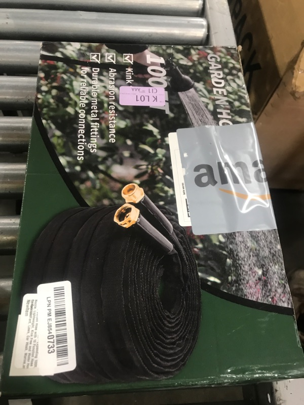 Photo 1 of CXEZSIK Garden Hose Non-Expanding 100ft, Flexible Garden Hose with 10 Function Hose Nozzle, Lightweight, Kink Free and Water Hose for Outdoor,Yard, Lawn, Car Wash, Marine,and Camper Use