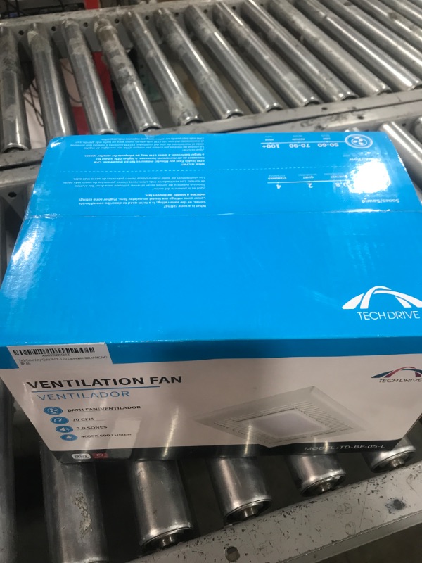 Photo 1 of Tech Drive Very-Quiet 70 CFM, 2.0 Sone Bathroom Ventilation and Exhaust Fan With LED light 4000K 600LM(70CFM),Ceiling Mounted Fan,Easy to Install