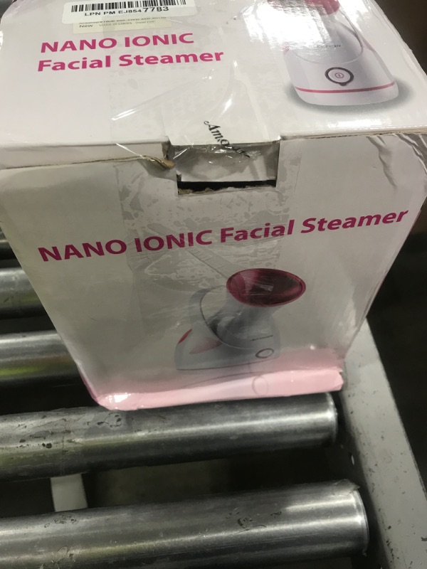 Photo 1 of Amconsure Facial Steamer - Nano Ionic Face Steamer Warm Mist Steamer for Home Sauna SPA, Humidifier for Face Steamer for Deep Cleaning Unclogs Pores Sinuses - Bonus 5 Piece Stainless Steel Skin Kit
