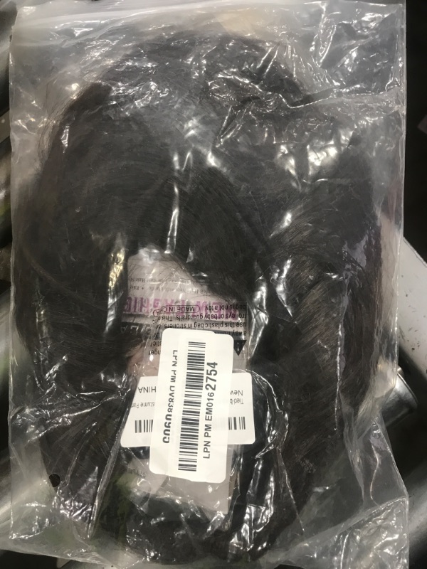Photo 1 of PWEINCY Tied-back Dark Brown Costume Wig for Men Boys Halloween Party
