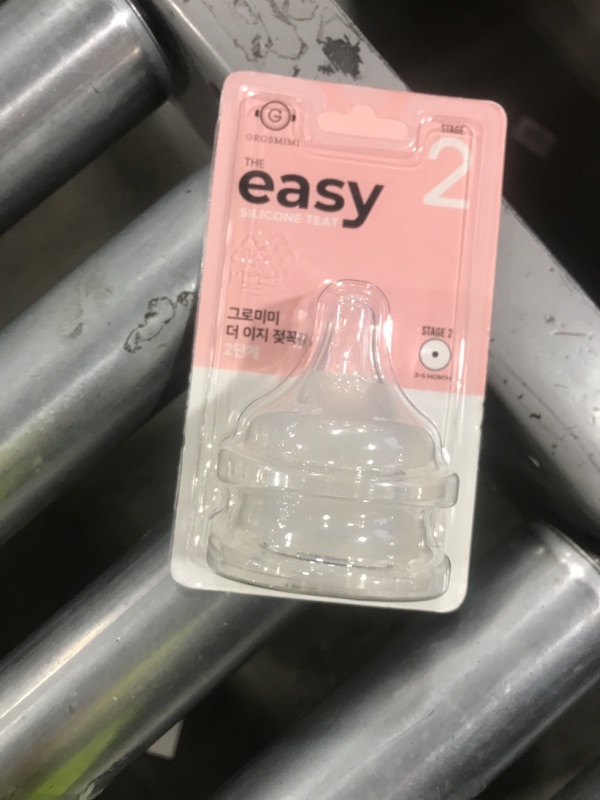 Photo 1 of Grosmimi The Easy Baby Bottle Nipple, 2 Counts (Stage3_5~8m)