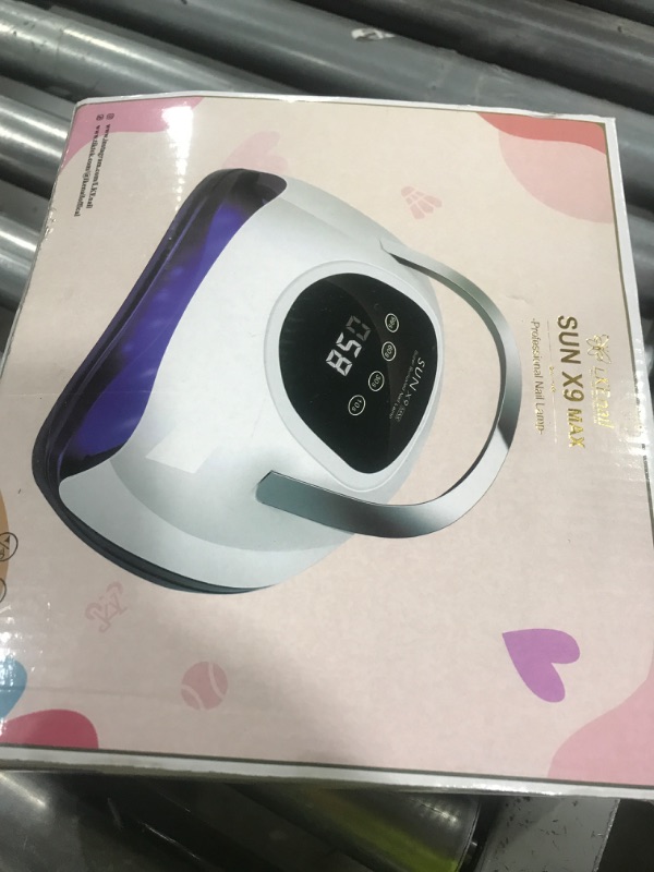 Photo 1 of Wisdompark LED Nail Lamp 220W for Gel Nails Fast Curing Dryer with 57pcs Lamp Beads 4 Timers Professional UV Light for Home Salon Nail Art Tools White