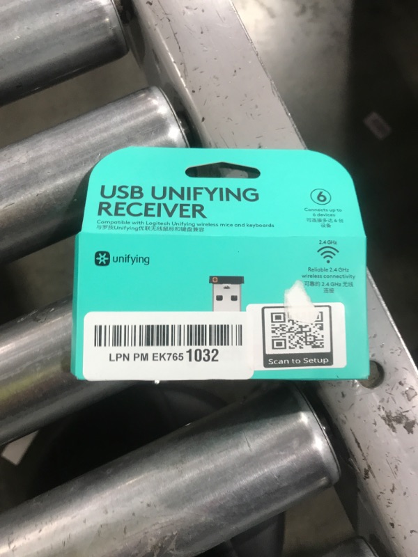 Photo 1 of Logitech Unifying Receiver, 2.4 GHz Wireless Technology, USB Plug Compatible with all Logitech Unifying Devices like Wireless Mouse and Keyboard, PC / Mac / Laptop - Black