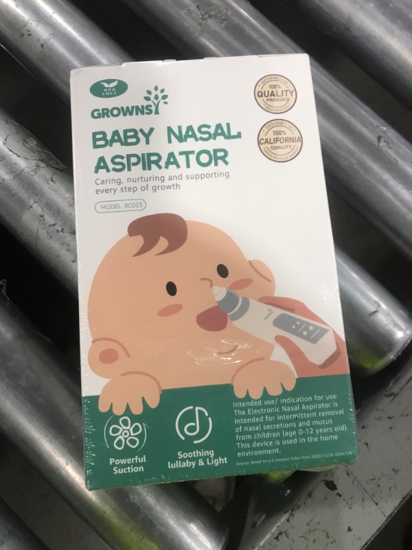 Photo 1 of GROWNSY Nasal Aspirator for Baby, Electric Baby Nose Sucker with Larger Suction Chamber and More Powerful Suction, Automatic Nose Cleaner with Music and Light Soothing Function