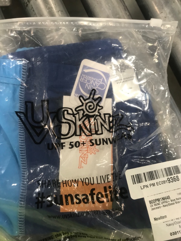 Photo 1 of UV SKINZ UPF50+ Boys Swim & Play Jammerz-Navy/Ocean Blue-3T