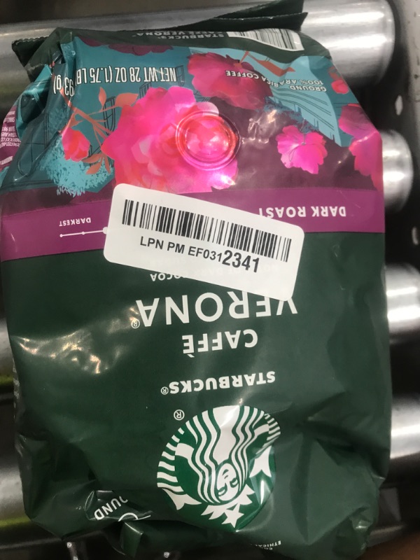 Photo 1 of Starbucks Ground Coffee, Dark Roast Coffee, Caffè Verona, 100% Arabica, 1 bag (28 oz)