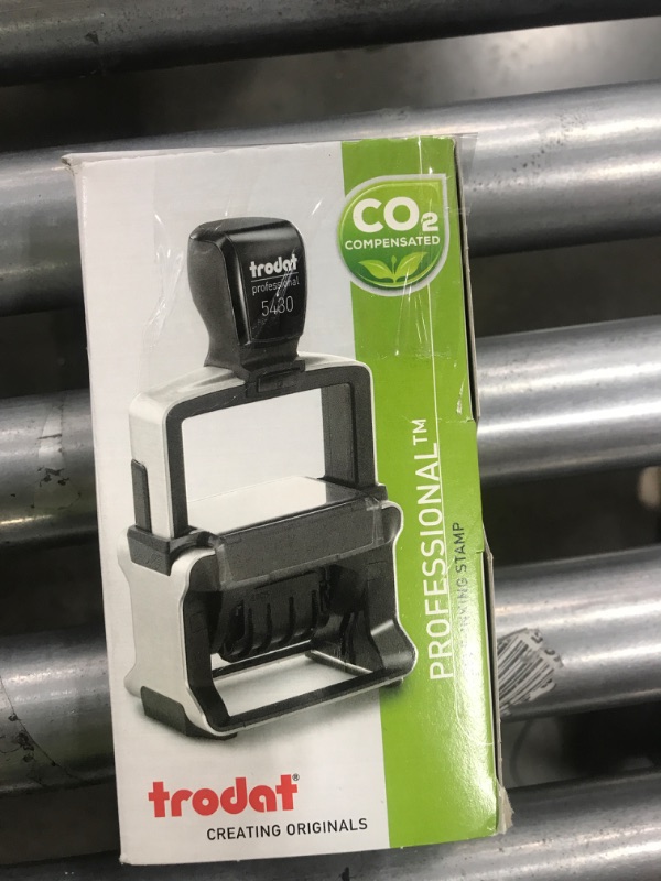 Photo 1 of Trodat 5030 Professional 4.0 Date Only Stamp, Self Inking, Impression Size 1-5/8” x 3/8” (Black)