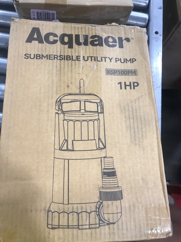 Photo 1 of Acquaer 1HP Sump Pump, 4345GPH Submersible Water Pump for Water Removal in Hot Tubs, Pools, Basements, and Garden Ponds
