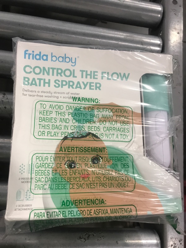 Photo 1 of Frida Baby Control The Flow Bathtub Sprayer Attachment for Baby Bathtub, Shower Head with Scalp Massager, Control Waterflow with 2 Pressure Modes
