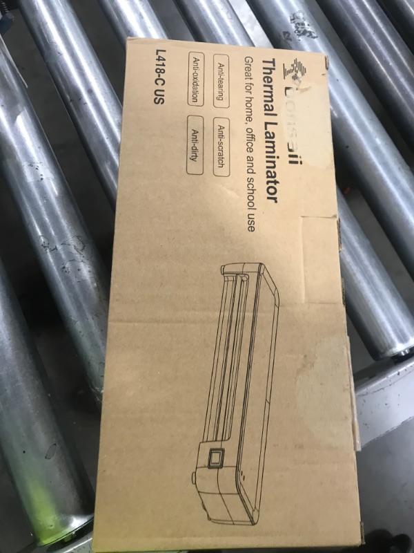 Photo 1 of Bonsaii Laminator Machine, 9 Inch Laminators Machine with 50 Laminating Sheets, Laminator with Never Jam Technology for Doc/Posters/Photo, Simple Convenient for Home, Office and School - L418-C Grey