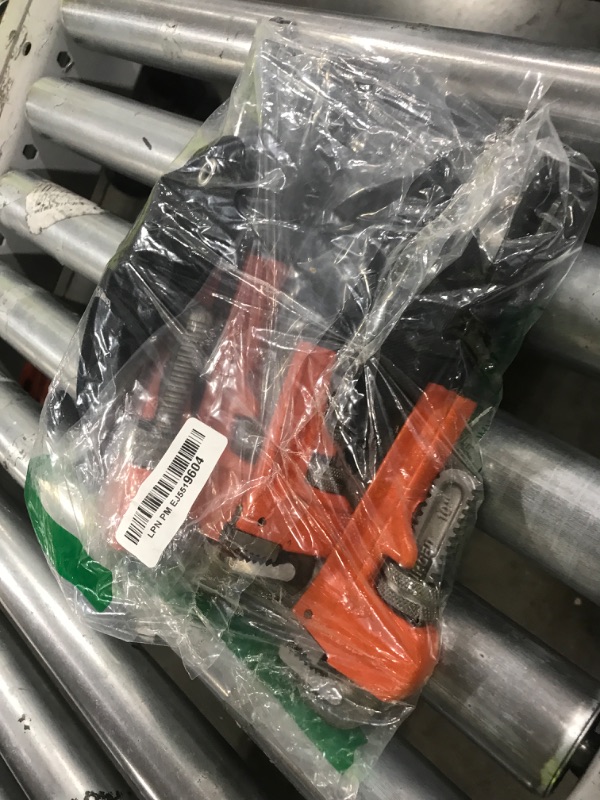 Photo 1 of HORUSDY 4 Pack Heavy Duty Pipe Wrench Set, Adjustable 8" 10" 12" 14" Soft Grip Plumbing Wrench Set with Storage Bag