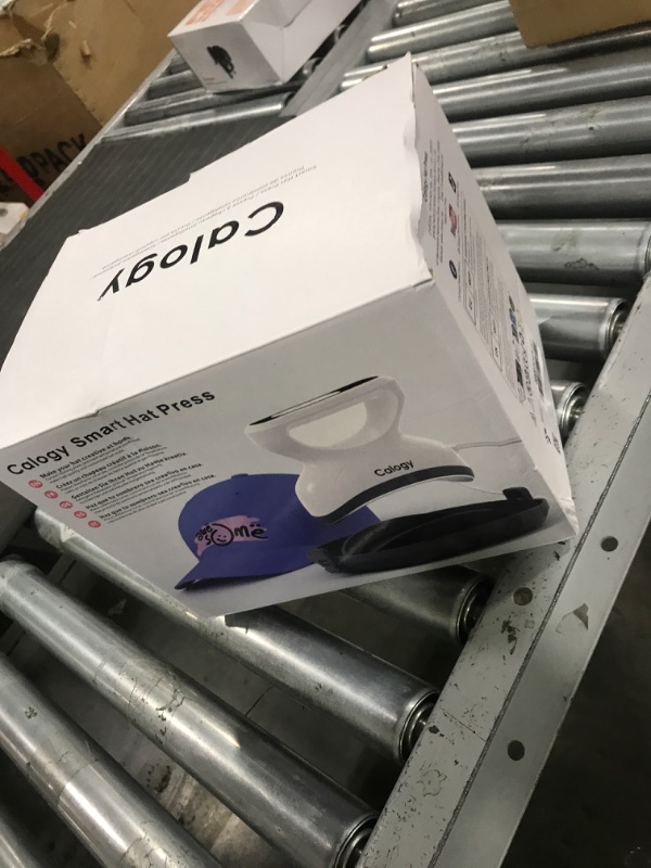 Photo 1 of Calogy Hat Press Heat Machine for Caps, Mini Portable Hat Heat Press with Timer, Max 410?,Precision Temp Control ±5?, Fast & Evenly Heating Curved Plate for Vinyl Transfer, Sublimation, Iron (Blue)