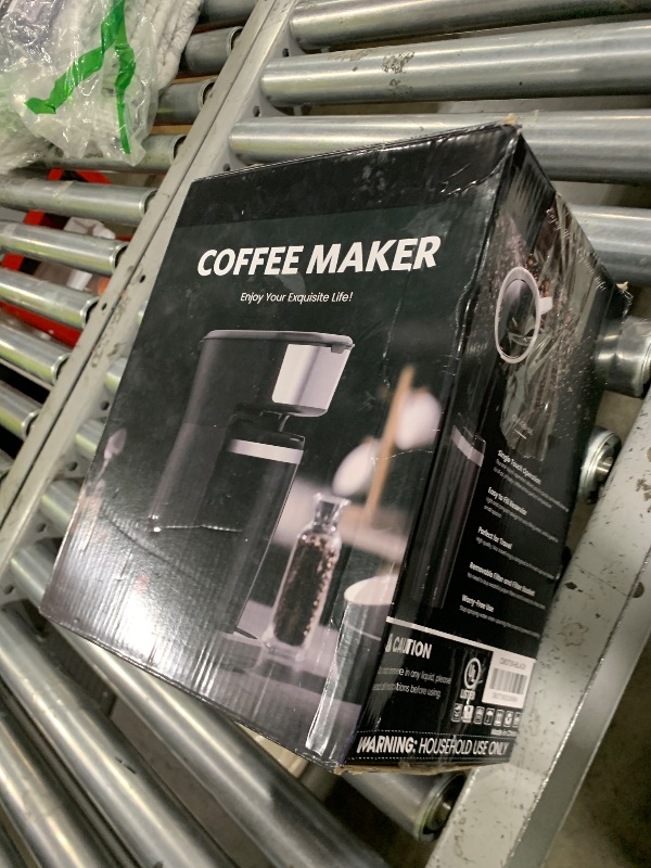 Photo 1 of Personal Single Serve Coffee Maker - Quick Brew with Grounds and Tea Bags (Not Compatible with K-Cups), Includes 14oz Travel Mug, One-Touch Operation