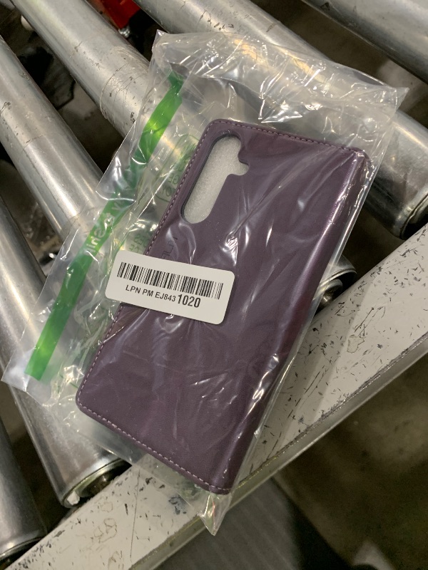 Photo 1 of Defencase Compatible with Samsung Galaxy S24 Plus Case Wallet with RFID Blocking Card Holder for Women, PU Leather Magnetic Snap Flip Zipper Strap Phone Case Fit for Galaxy S24 Plus 5G 6.7", Purple
