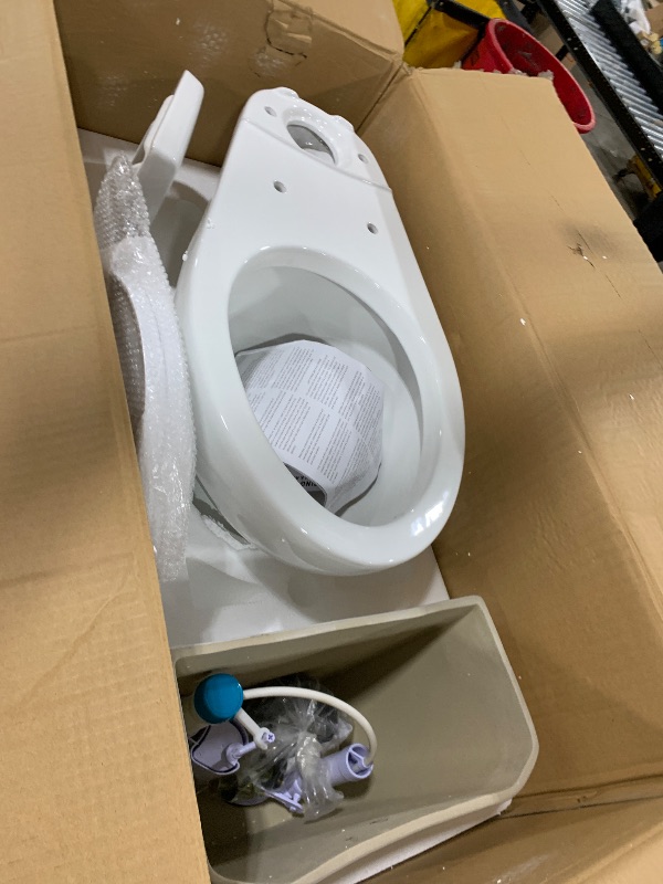 Photo 1 of DeerValley Two-Piece Elongated Toilet ADA 17.9” High Toilet for Bathrooms, 1000g Map High-Efficiency, 12" Rough-In
