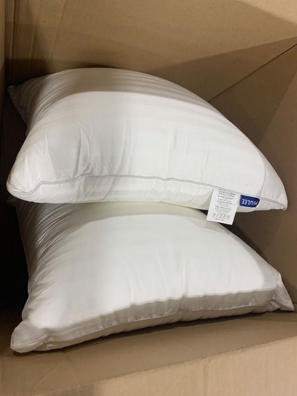 Photo 1 of MIULEE 20x20 Pillow Inserts, Firm and Fluffy Decorative Square Throw Pillows for Couch Sofa Bed, Down Alternative with 100% Cotton Cover Pack of 2