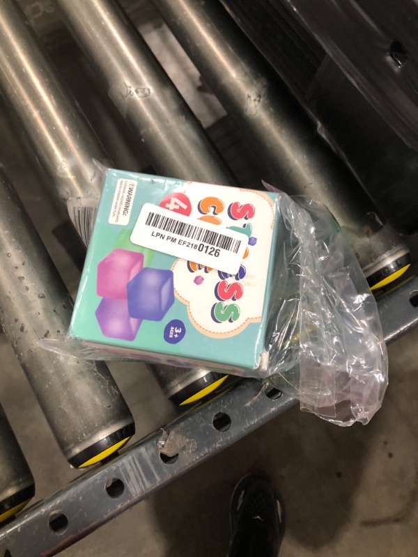 Photo 1 of Fidget Toy Stress Cube 4 Pack, Cube Squishies Anxiety Stress Relief with Thick Substance,Fidgets for Classroom,Stress Balls for Adults Kids Children Teens