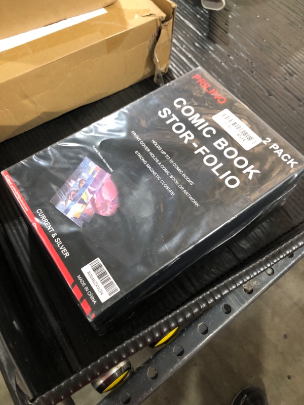 Photo 1 of 2-Pack Black Comic Book Stor-Folio - Storage Box for Current and Silver Age Comics, Portable Folio With Strong Magnetic Closure, Ideal for Conventions