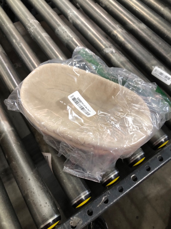 Photo 1 of DOYOLLA Bread Proofing Baskets Set of 2 10 inch Oval Shaped Dough Proofing Bowls w/Liners Perfect for Professional & Home Sourdough Bread Baking