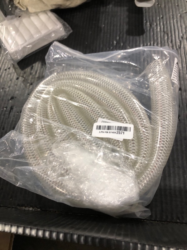 Photo 1 of Ququyi PVC 1-1/2" ID x 1-13/16" OD Braided Clear Flexible PVC Tubing Soft for Four Seasons Vinky Tube, Reinforced Vinyl Hose for Water Discharge& Oil Transfer, 6.56ft