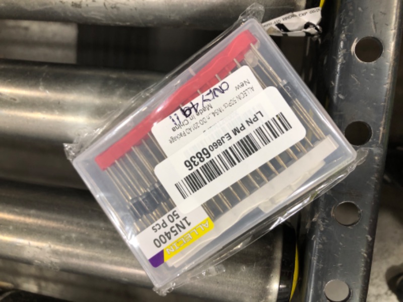 Photo 1 of ALLECIN 50Pcs 1N5400 Silicon Rectifier Diode 3A 50V IN5400 5400 Schottky Axial Doorbell Diodes 3 Amp 50 Volt Switching Dioden DO-201AD Package