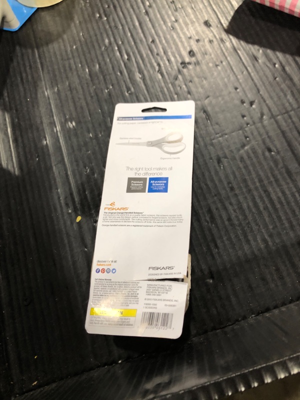 Photo 1 of Fiskars All Purpose Scissors, High Performance Cutting, Stainless Steel Blades, Ergonomic and Comfort Handles, Perfect for Arts and Crafts and the Office, Scissors for Office