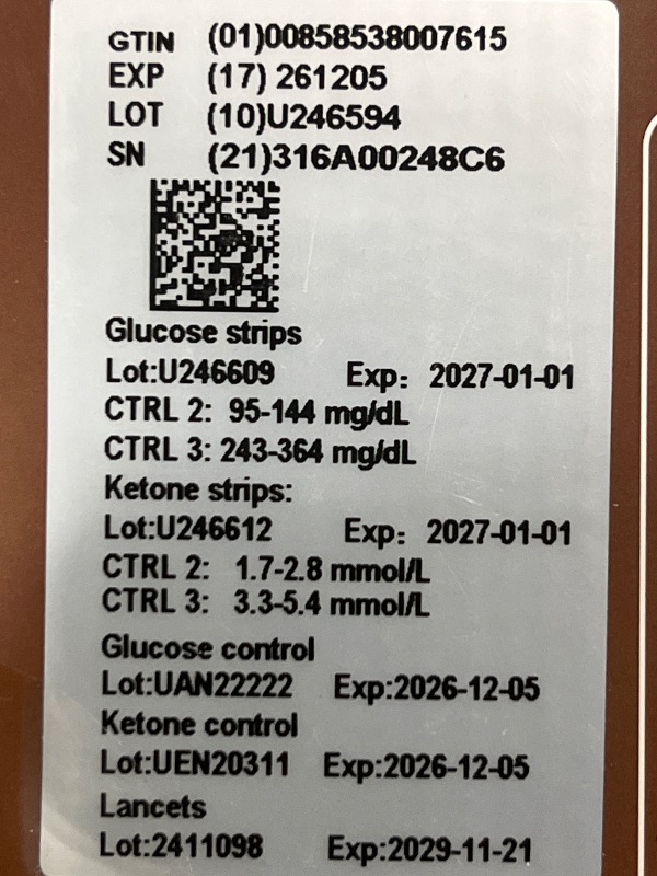 Photo 1 of KETO-MOJO GK+ Bluetooth Glucose & Ketone Testing Kit + Free APP for Ketosis & Diabetes Support. 20 Blood Test Strips (10 Each), Meter, 20 Lancets, Lancing Device, and Control Solutions