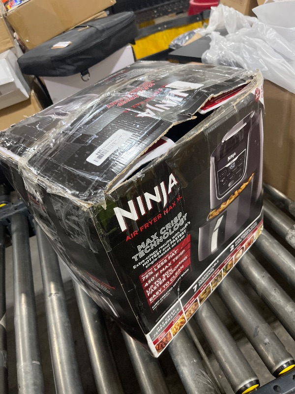 Photo 1 of Ninja AF161 Max XL Air Fryer that Cooks, Crisps, Roasts, Bakes, Reheats and Dehydrates, with 5.5 Quart Capacity, and a High Gloss Finish, Grey