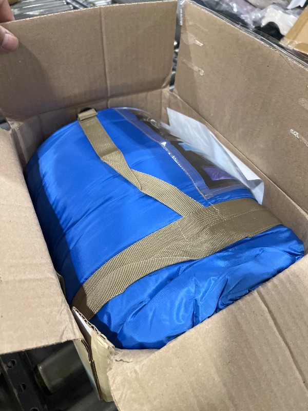 Photo 1 of Envelope Sleeping Bag,3-4 Seasons Warm Cold Weather Lightweight, Portable, Waterproof Compression Sack for Adults & Kids - Indoor & Outdoor Activities: Traveling, Camping, Backpacking, Hiking, Blue
