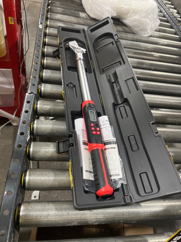 Photo 1 of Hvac Torque Wrench 7.4-147.6 ft.lb/10-200 N.m, 14×18 mm Open End Torque Wrench, 38 mm Adjustable Jaw, Accuracy 2%, LED and Buzzer Notification, Adjustable Torque Wrench for Mini Split AC, Pipeline