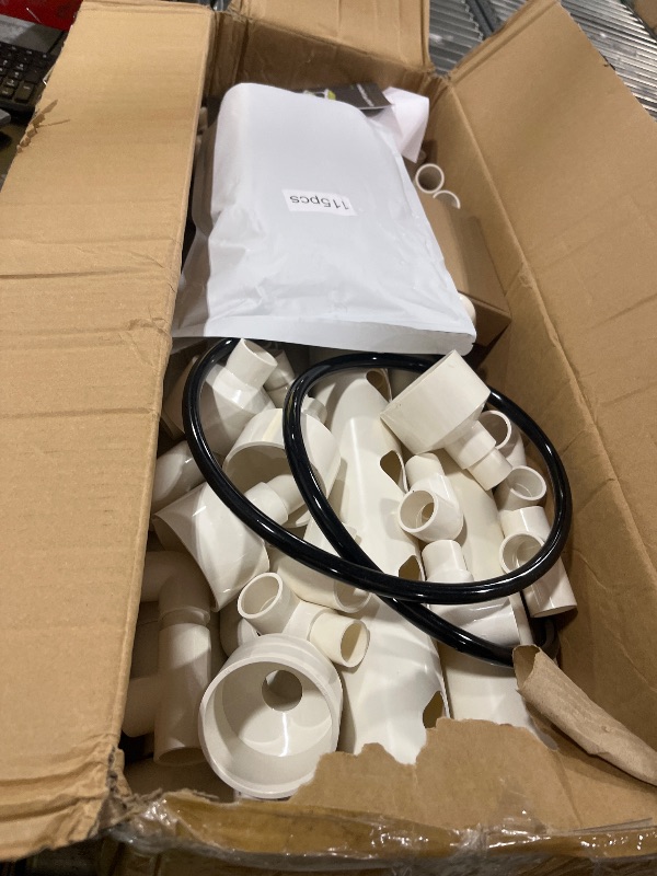 Photo 1 of VIVOSUN Hydroponics Growing System 108 Plant Sites, 3 Layers 12 Food-Grade PVC-U Pipes Gardening System Grow Kit with Water Pump Timer, Nest Basket and Sponge for Leafy Vegetables