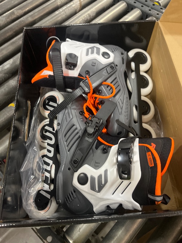 Photo 1 of Inline Skates for Kids Girls and Boys, Roller Skates Blades with Full Light Up Wheels for Women Men, Durable Outer Shell, Roller Skates SIZE 7
