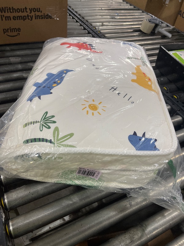 Photo 1 of Mini Crib Mattress 38" x 24" x 4"- Firm Support and Comfort Premium Foam,Noiseless and Odorless,Hypoallergenic Mini Crib Mattress,Fits Mini and Portable Cribs,Dual Sided with Soft Breathable Fabric
