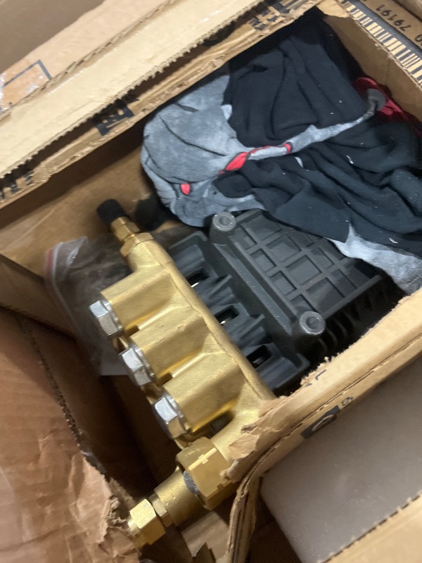 Photo 1 of Biswing Pressure Washer Pump, 1" Shaft Horizontal Triplex Plunger, 4400 PSI Max, 4 GPM, Direct Drive Pump with Adjustment Unloader, Replacement Pumps for Cold Water Gas Power Pressure Washer