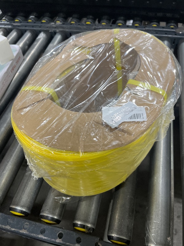 Photo 1 of Poly Strapping, Packaging Banding Strap, Pallet Strapping Roll 3280' Length - Polypropylene Strapping 1/2" Width, 0.030" Thickness, 300 lbs Break Strength, Yellow Packing Straps