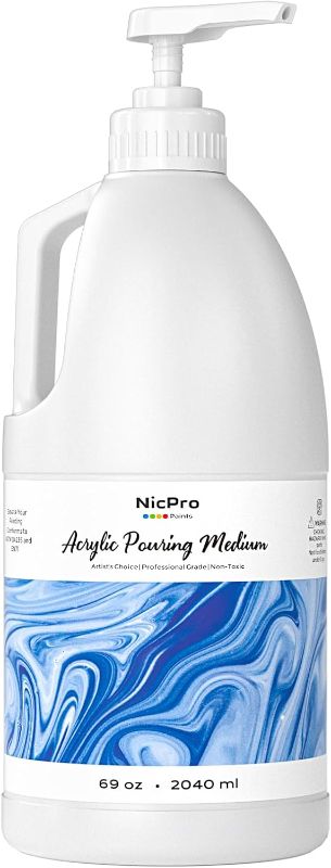 Photo 1 of Nicpro Pouring Medium for Acrylic Paint 69oz / 2040ml, Acrylic Paint Thinner, Acrylics Flow Medium Improve Flow Consistency