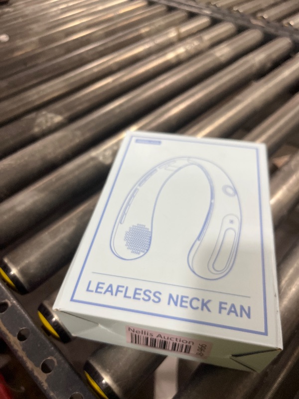 Photo 1 of Portable Neck Fan, Hands-Free Bladeless Fans, 360°Airflow, 4000 mAh Battery Operated Wearable Personal Fan, Twistable, Rechargeable Fans for Outdoor Indoor, Birthday Gifts for Men Women-Blue