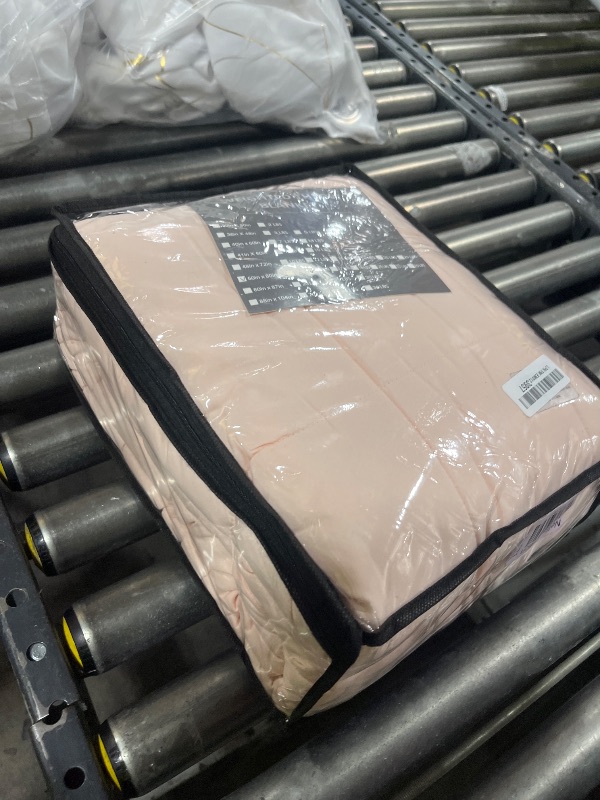 Photo 1 of yescool Weighted Blanket for Adults (15 lbs, 60" x 80", Pink) Cooling Heavy Blanket for Sleeping Perfect for 140-160 lbs, Queen Size Breathable Blanket with Premium Glass Bead, Machine Washable