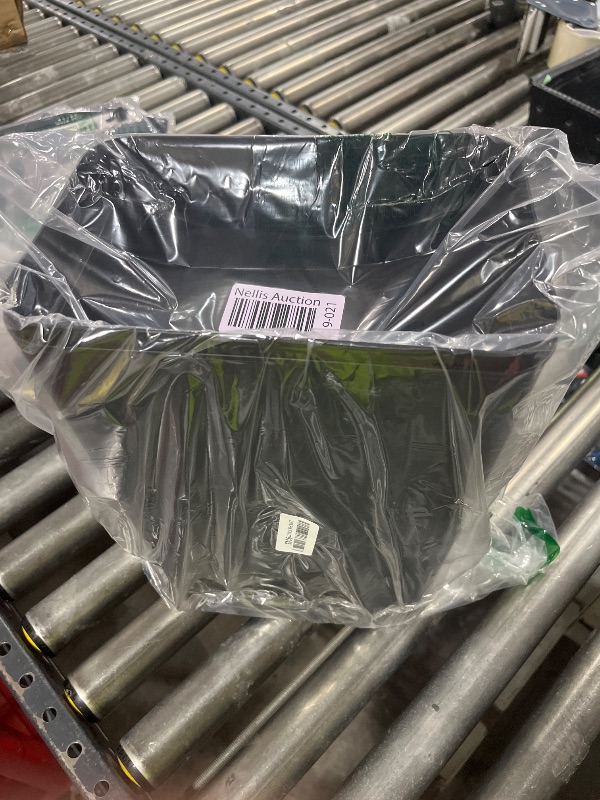 Photo 1 of Vababa 3 Gallon Black Plastic Swing Top Trash Can, Small Slim Garbage Bin with Swing Lid