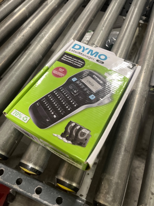 Photo 1 of DYMO LabelManager 160 Portable Label Maker Bundle, Easy-to-Use, One-Touch Smart Keys, QWERTY Keyboard, Large Display, For Home & Office Organization, Includes 3 D1 label cassettes