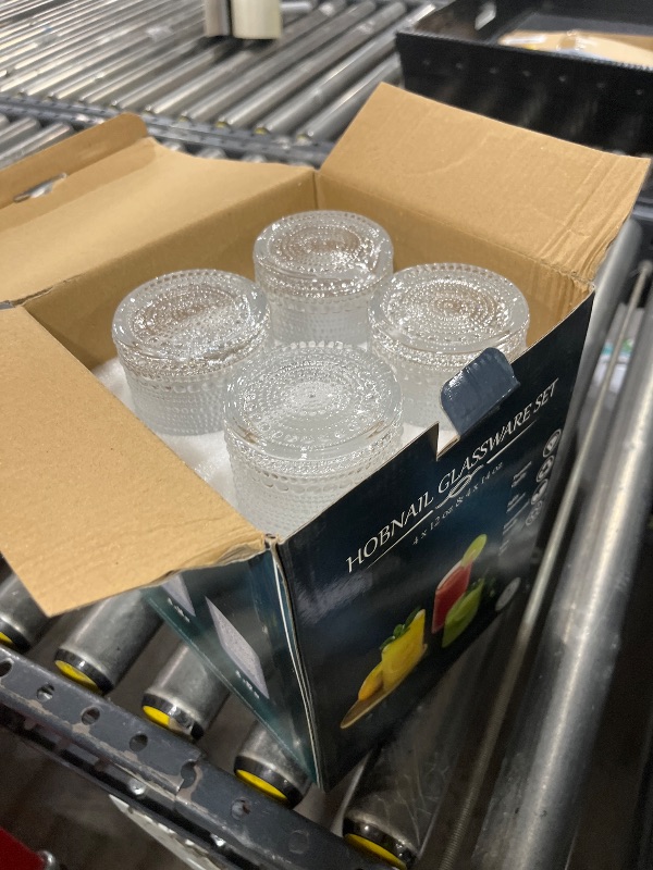 Photo 1 of ISMASOAN Vintage Hobnail Drinking Glasses Set of 8, Cocktail Glasses 14 oz and 12 oz, Cups for Kitchen, Beaded Glassware, Highball Glasses for Whiskey, Juice, Water, Beer