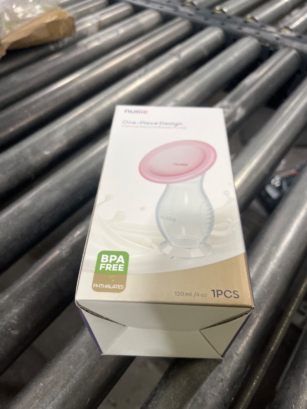 Photo 1 of Nuliie Silicone Manual Breast Pump with Leak-Proof Lid & Suction Cup, 4oz/120ml BPA-Free, Wearable Hand Pump Breastmilk, Breast Milk Collectors for Breastfeeding Essentials, Includes Cleaning Brush
