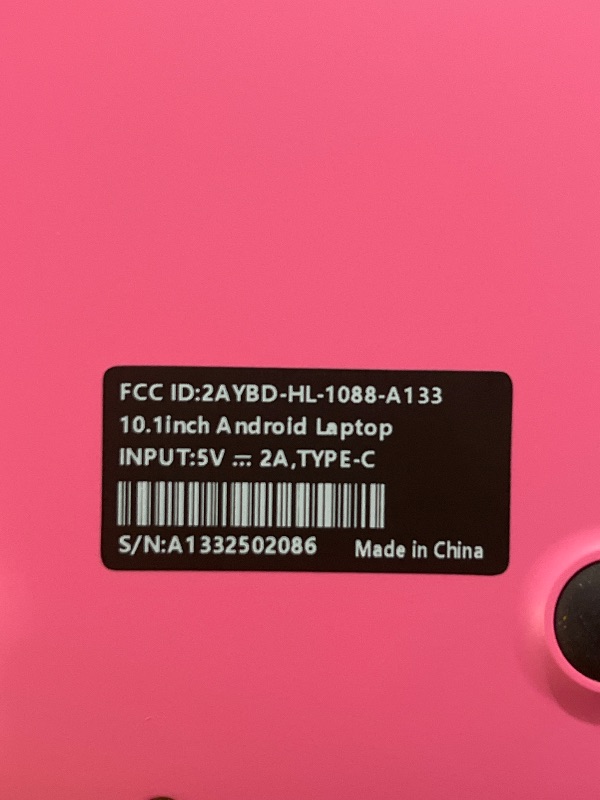 Photo 1 of HBESTORE 10.1Inch Laptop,Quad-Core Processor with Android 12.0 OS,2GB RAM,64GB EMMC,Built-in Camera, WiFi,USB Interface,Tpye-C Charging for Learning and Entertainment (Pink 2GB+64GB)