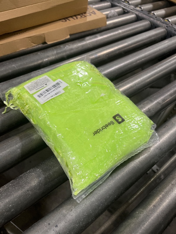 Photo 1 of SEEBRIDER 110PCS Fruit Protection Bags, 6''x8''Fruit Netting Bags Drawstring Mesh Fruit Protection Pest Barrier for Plant Fruit Vegetables Flower(Green)