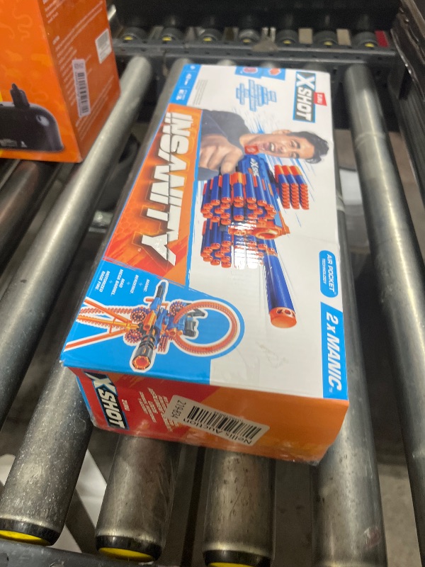 Photo 1 of XSHOT Insanity Manic Blaster Dual Pack by ZURU with 48 Darts, Air Pocket Technology Darts and Dart Storage, Outdoor Toy for Boys and Girls, Teens and Adults