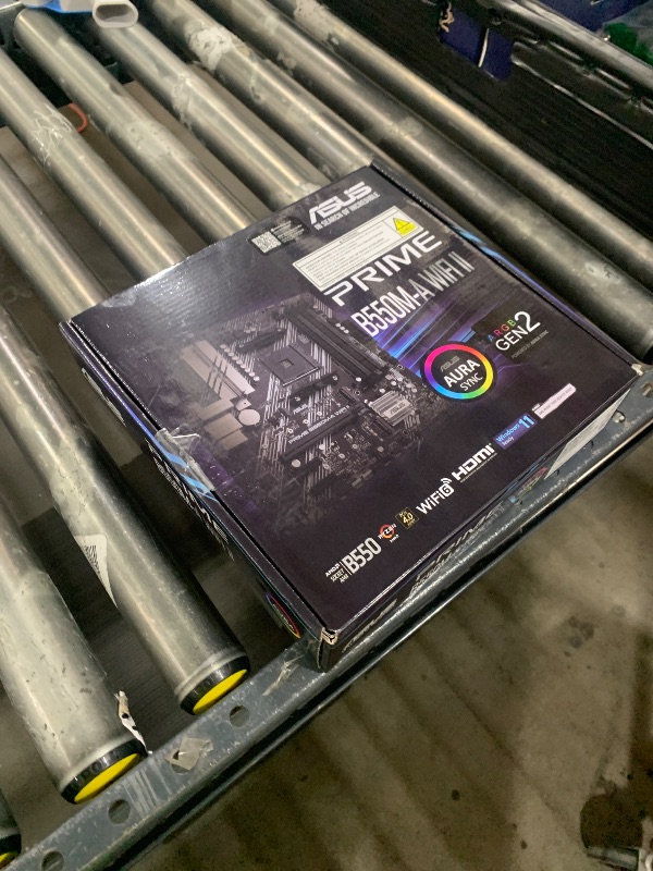 Photo 1 of ASUS Prime B550M-A WiFi II AMD Micro ATX Motherboard with PCIe 4.0, WiFi 6, ECC Memory, HDMI 2.1, RGB Header