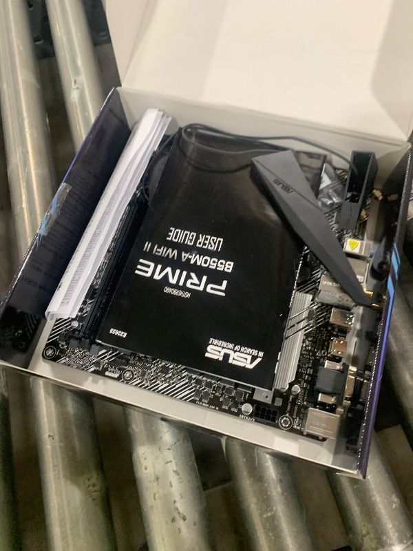 Photo 1 of ASUS Prime B550M-A WiFi II AMD Micro ATX Motherboard with PCIe 4.0, WiFi 6, ECC Memory, HDMI 2.1, RGB Header
