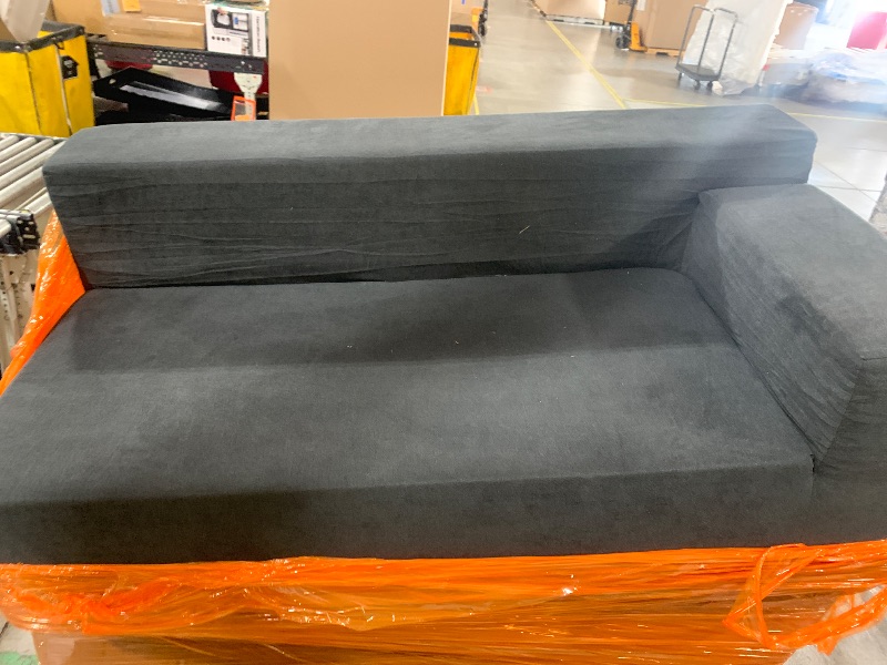 Photo 1 of Nigoone 103" Cloud Sectional Sofa, Boneless L-Shape Couch with Chaise, Modern Minimalist Modular Couch for Living Room, Free Combination Deep Seat Corner, No Assembly Required, Dark Grey